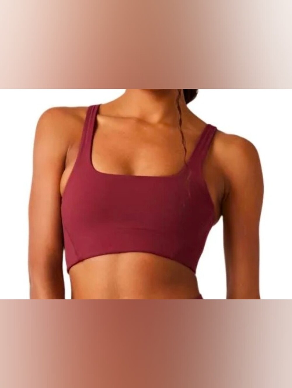 Free People Movement Everyday Square-Neck Sports Bra - Wine